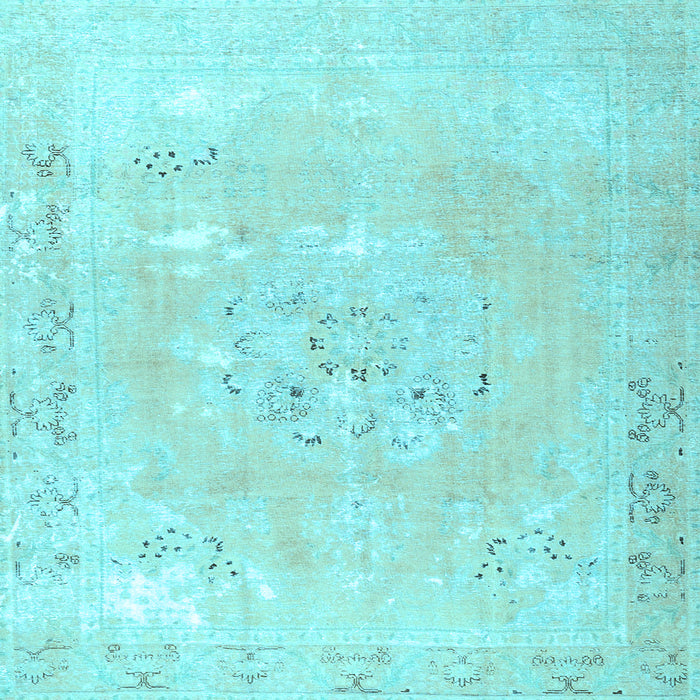 Square Persian Light Blue Traditional Rug, tr3653lblu