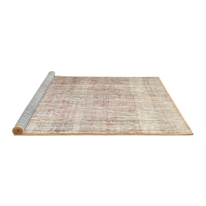 Sideview of Machine Washable Traditional Wheat Beige Rug, wshtr3654