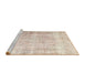 Sideview of Machine Washable Traditional Wheat Beige Rug, wshtr3654