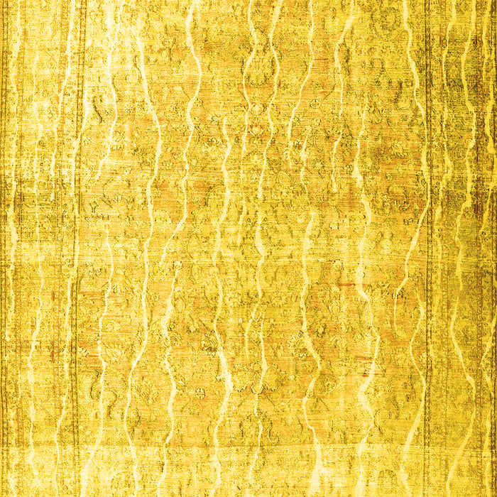 Machine Washable Persian Yellow Traditional Rug, wshtr3654yw