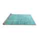 Sideview of Machine Washable Persian Light Blue Traditional Rug, wshtr3654lblu