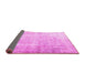 Sideview of Persian Pink Traditional Rug, tr3654pnk