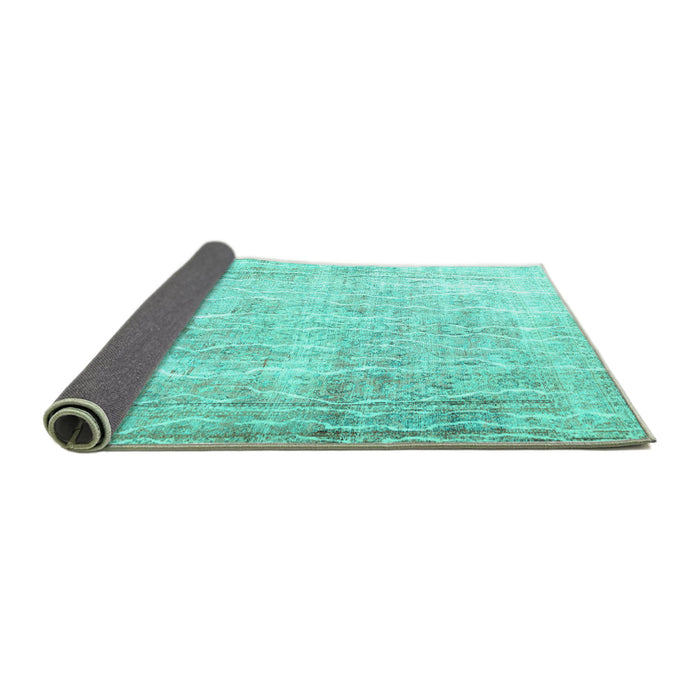 Sideview of Persian Turquoise Traditional Rug, tr3654turq