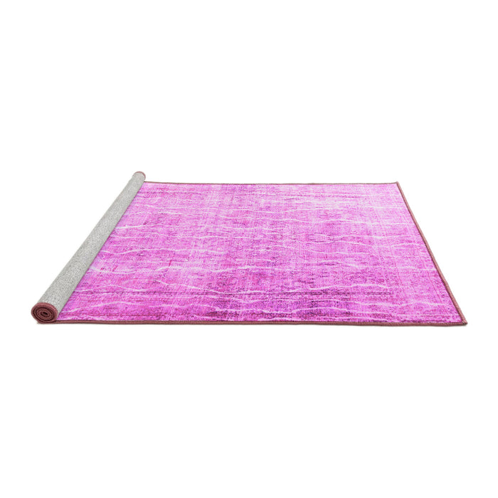 Sideview of Machine Washable Persian Pink Traditional Rug, wshtr3654pnk