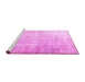 Sideview of Machine Washable Persian Pink Traditional Rug, wshtr3654pnk