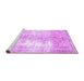 Sideview of Machine Washable Persian Purple Traditional Area Rugs, wshtr3655pur