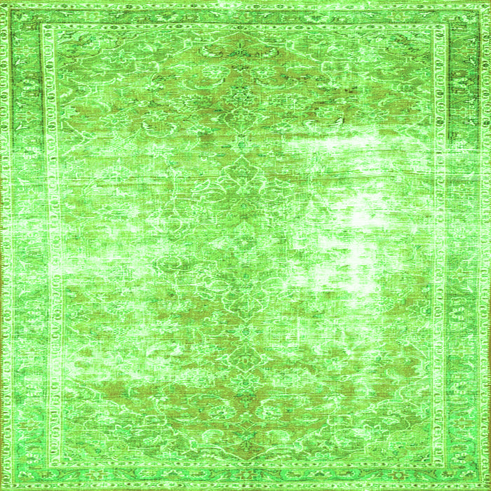 Serging Thickness of Persian Green Traditional Rug, tr3655grn