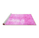 Sideview of Machine Washable Persian Pink Traditional Rug, wshtr3655pnk