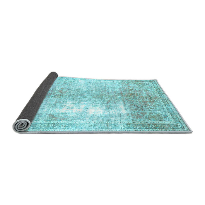 Sideview of Persian Light Blue Traditional Rug, tr3655lblu