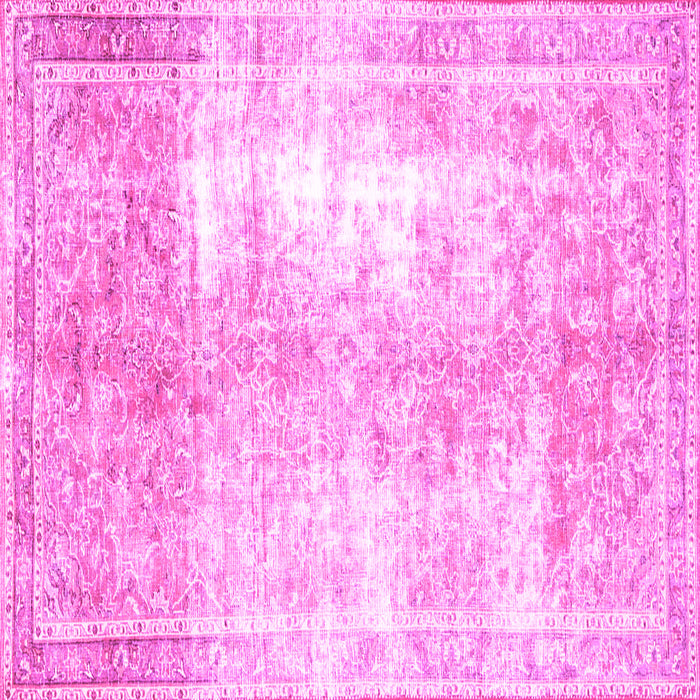 Square Persian Pink Traditional Rug, tr3655pnk