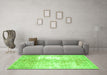 Machine Washable Persian Green Traditional Area Rugs in a Living Room,, wshtr3655grn