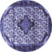 Round Persian Blue Traditional Rug, tr3656blu