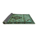 Sideview of Persian Turquoise Traditional Rug, tr3656turq