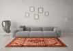 Machine Washable Persian Orange Traditional Area Rugs in a Living Room, wshtr3656org