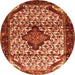 Machine Washable Persian Orange Traditional Area Rugs, wshtr3656org