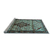 Sideview of Machine Washable Persian Light Blue Traditional Rug, wshtr3656lblu