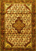 Machine Washable Persian Yellow Traditional Rug, wshtr3656yw