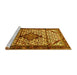 Sideview of Machine Washable Persian Yellow Traditional Rug, wshtr3656yw