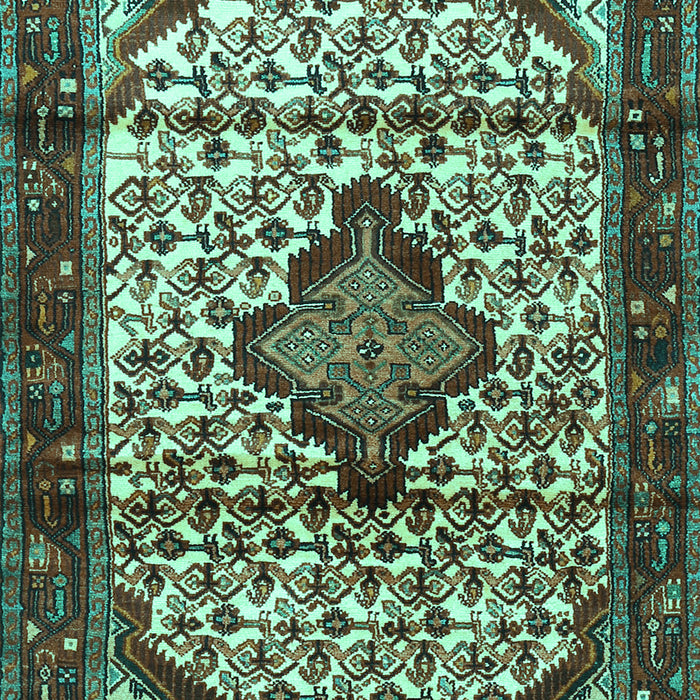 Machine Washable Persian Turquoise Traditional Area Rugs, wshtr3656turq