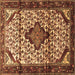 Square Machine Washable Persian Brown Traditional Rug, wshtr3656brn