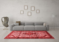 Machine Washable Persian Red Traditional Rug, wshtr3656red