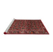 Sideview of Machine Washable Traditional Brown Rug, wshtr3657