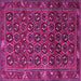 Square Machine Washable Persian Pink Traditional Rug, wshtr3657pnk