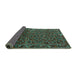 Sideview of Persian Turquoise Traditional Rug, tr3657turq