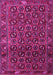 Machine Washable Persian Pink Traditional Rug, wshtr3657pnk