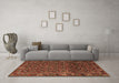 Machine Washable Persian Brown Traditional Rug in a Living Room,, wshtr3657brn