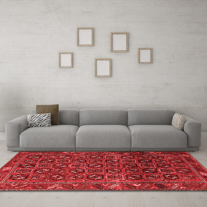 Traditional Red Washable Rugs
