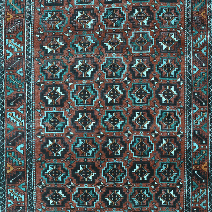 Machine Washable Persian Light Blue Traditional Rug, wshtr3657lblu