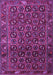 Machine Washable Persian Purple Traditional Area Rugs, wshtr3657pur