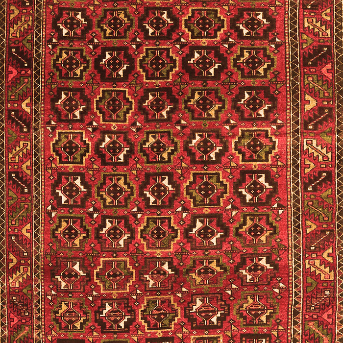 Serging Thickness of Machine Washable Persian Orange Traditional Area Rugs, wshtr3657org