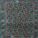 Square Machine Washable Persian Light Blue Traditional Rug, wshtr3657lblu