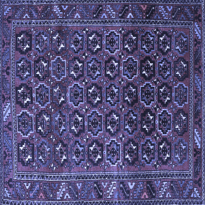 Square Persian Blue Traditional Rug, tr3657blu