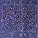 Square Persian Blue Traditional Rug, tr3657blu