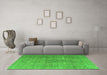 Machine Washable Persian Green Traditional Area Rugs in a Living Room,, wshtr3658grn