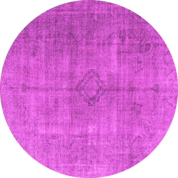 Round Persian Pink Traditional Rug, tr3658pnk