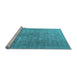 Sideview of Machine Washable Persian Light Blue Traditional Rug, wshtr3658lblu