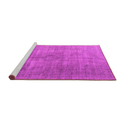 Sideview of Machine Washable Persian Pink Traditional Rug, wshtr3658pnk