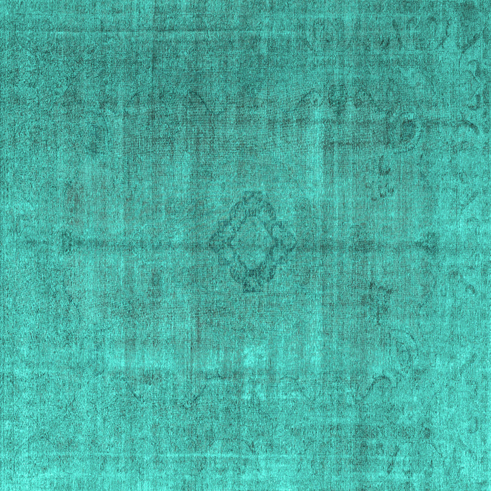 Square Machine Washable Persian Turquoise Traditional Area Rugs, wshtr3658turq