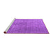 Sideview of Machine Washable Persian Purple Traditional Area Rugs, wshtr3658pur