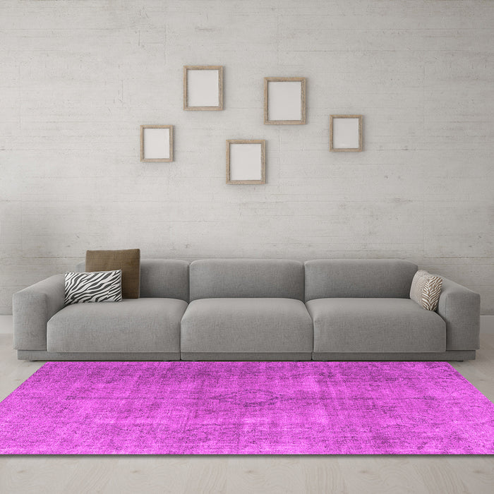 Machine Washable Persian Pink Traditional Rug in a Living Room, wshtr3658pnk