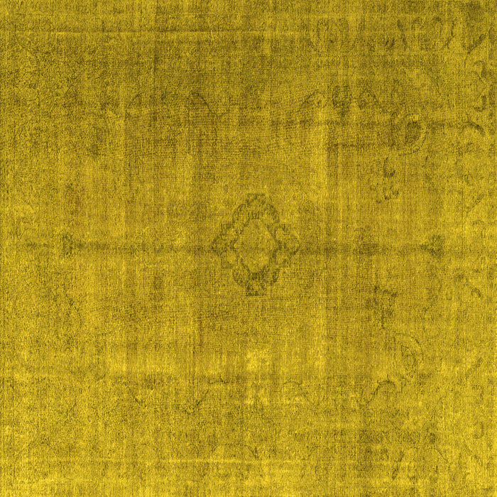 Square Persian Yellow Traditional Rug, tr3658yw
