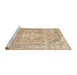 Sideview of Machine Washable Traditional Brown Rug, wshtr3659