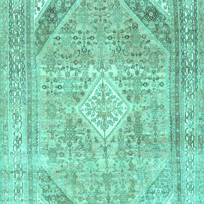 Machine Washable Persian Turquoise Traditional Area Rugs, wshtr3659turq