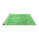 Sideview of Machine Washable Persian Emerald Green Traditional Area Rugs, wshtr3659emgrn