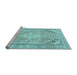 Sideview of Machine Washable Persian Light Blue Traditional Rug, wshtr3659lblu