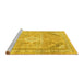 Sideview of Machine Washable Persian Yellow Traditional Rug, wshtr3659yw